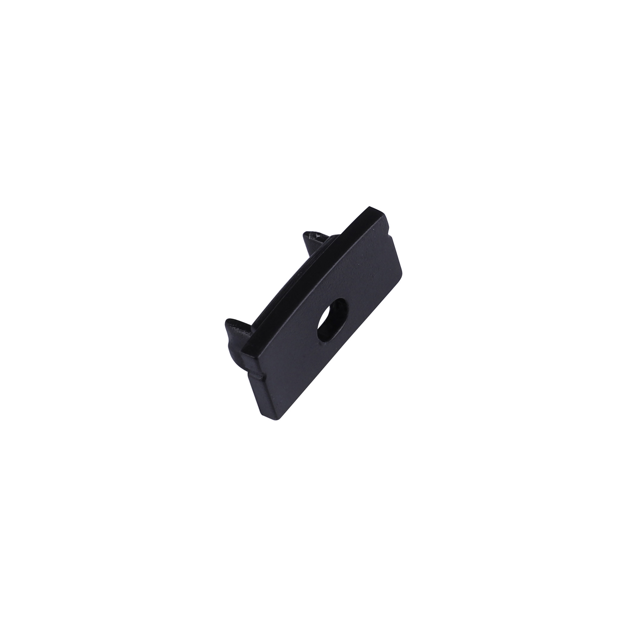 Tiras 17 x 8.5mm Black Profile End Cap With Hole (1pc) for M7382